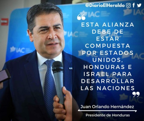Las frases de JOH en la sexta cumbre del Consejo Israelí Americano