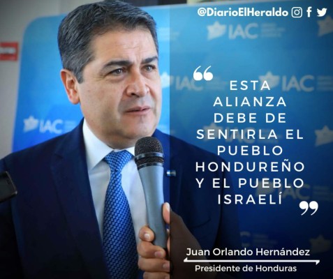 Las frases de JOH en la sexta cumbre del Consejo Israelí Americano