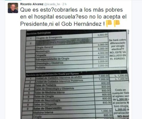 Confrontación entre Julieta Castellanos y Ricardo Álvarez por alza en cobros del HEU