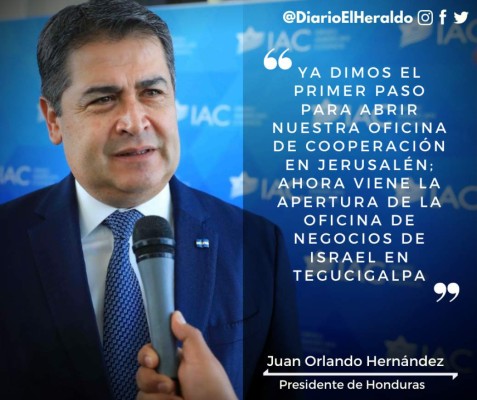 Las frases de JOH en la sexta cumbre del Consejo Israelí Americano