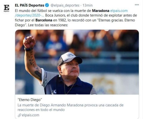 Así informó el mundo la muerte del astro del fútbol Maradona (FOTOS)
