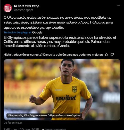 Luis Palma al Olympiacos: Lo que dicen del hondureño en Escocia y Grecia sobre el fichaje