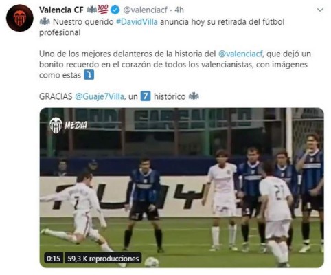 FOTOS: 'Gracias' David Villa, así despide el mundo al máximo goleador de la Roja