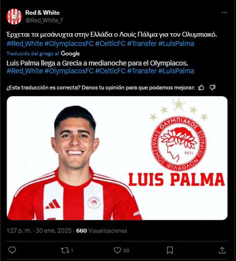 Luis Palma al Olympiacos: Lo que dicen del hondureño en Escocia y Grecia sobre el fichaje