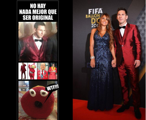 Los memes por el traje de Messi en la gala del Balón de Oro