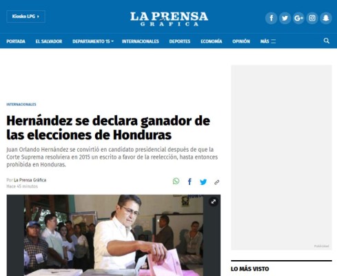 Esto dicen los medios internacionales sobre las elecciones de Honduras