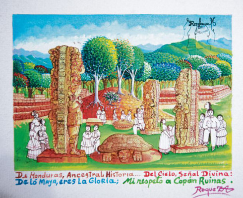 Los mayas inspiran obras de pintores hondureños