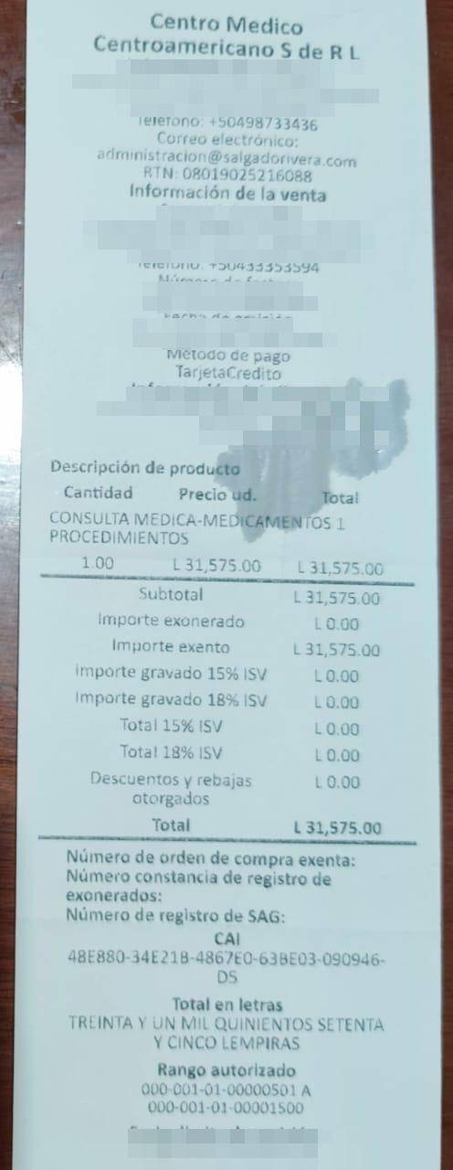 La víctima pagó más de 30 mil lempiras por un tratamiento que no recibió.