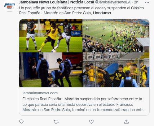 Así reaccionaron medios internacionales tras batalla campal en el Real España-Marathón