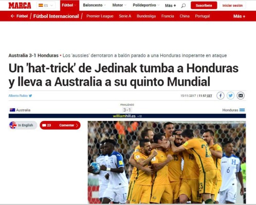 El mundo habla sobre la eliminación de Honduras
