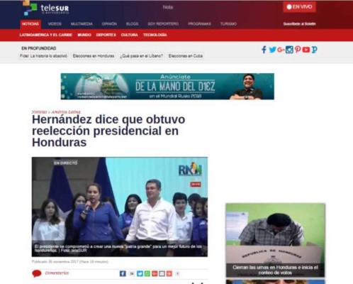 Esto dicen los medios internacionales sobre las elecciones de Honduras