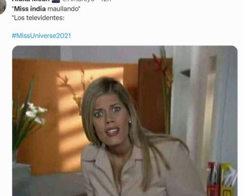 Memes que dejó el 'miau' de Harnaaz Sandhu en ceremonia de Miss Universo