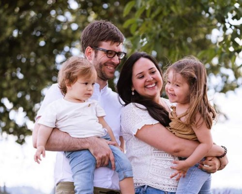 Carolina Bocanegra junto a su esposo y sus hijos. Foto: Cortesía: Carolina Bocanegra