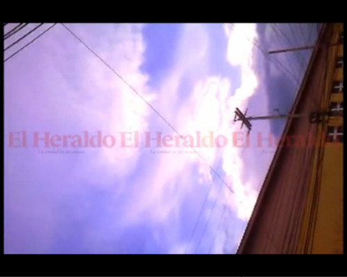 Figura celestial sobre la capital de Honduras