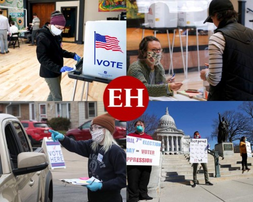 Con mascarrillas y distancia, Wisconsin va a elecciones pese al Covid-19
