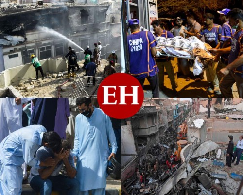 Las impactantes imágenes del fatal accidente de avión en Pakistán
