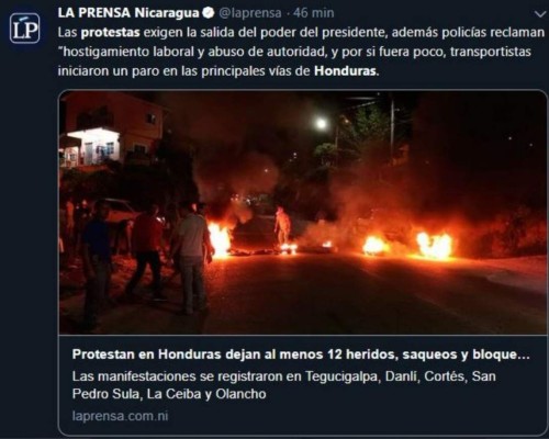 FOTOS: Las violentas protestas de Honduras en los medios internacionales