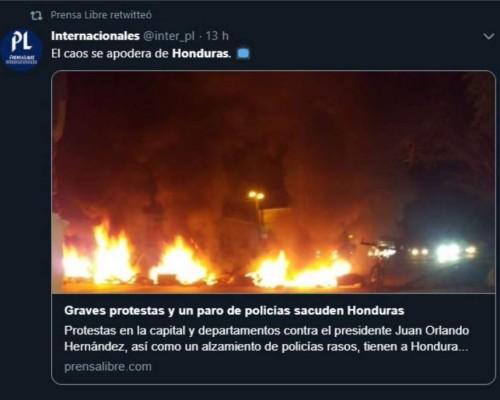 FOTOS: Las violentas protestas de Honduras en los medios internacionales