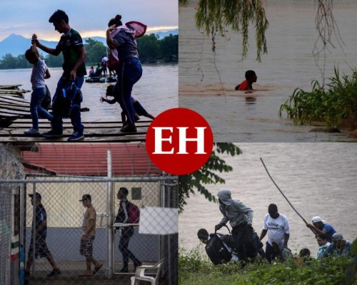 FOTOS: Así es la dura travesía de los migrantes en la frontera entre México y Guatemala