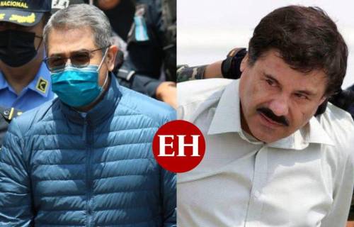 Juan Orlando Hernández (izquierda) y Joaquín Guzmán Loera (derecha) podrían verse cara a cara en Nueva York.