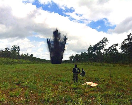 Destruyen narcopista en el noreste de Honduras