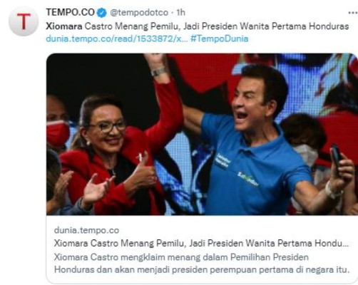 Así informan medios internacionales la virtual victoria de Xiomara Castro