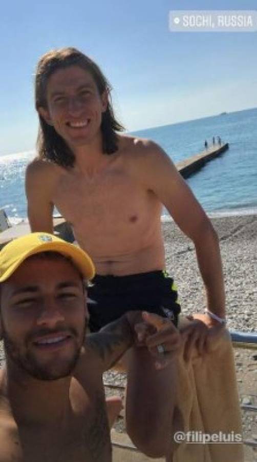 Neymar disfruta los días soleados en Sochi, Rusia. Foto Instagram