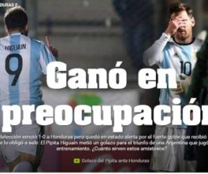 Los medios Argentinos destacaron en sus portadas la supuesta lesión de Messi y se olvidaron del triunfo.