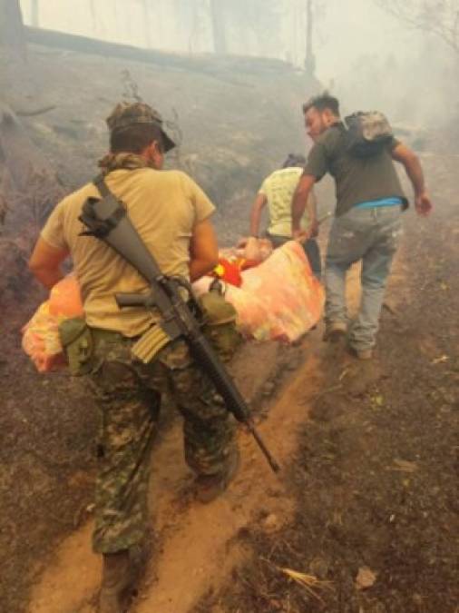 FOTOS: Devastador incedio forestal en Comayagua deja tres menores quemados