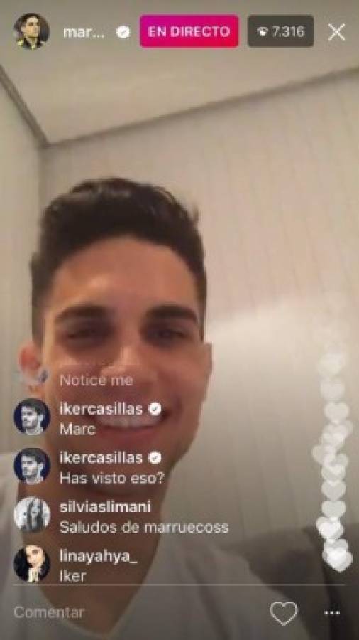 Iker Casillas se burla de Marc Bartra en una transmisión en vivo a través de Instagram