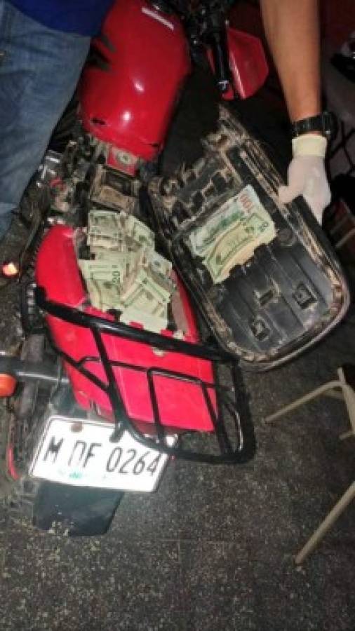 Choluteca: Capturan a un hombre por llevar ocultos más de 39 mil dólares en una motocicleta