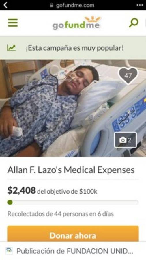 Hasta el momento esto es lo que la familia ha logrado recaudar.