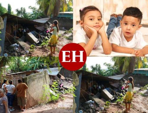 Los hermanitos Dilan José Menjívar Lara (5) y Dianny Kristely Menjívar Lara (7) fallecieron la noche del jueves tras que un muro de su vivienda colapsara.