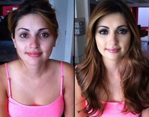 Revelan a las actrices porno con y sin maquillaje