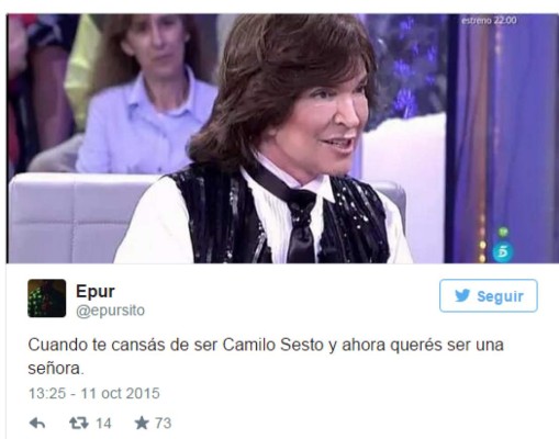 Los memes y las burlas más sonadas por el rostro de Camilo Sesto