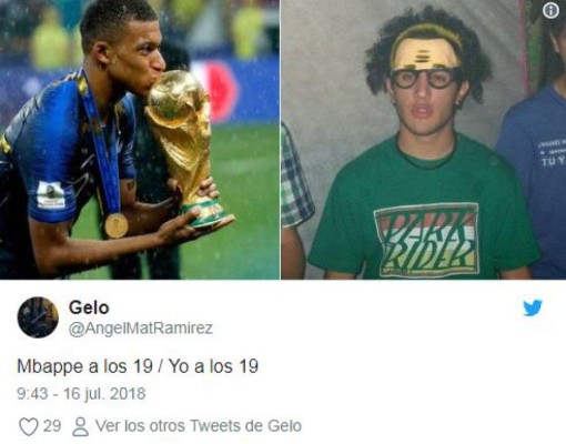 'Yo a los 19': Los mejores memes de Mbappé tras su gane en el Mundial de Rusia