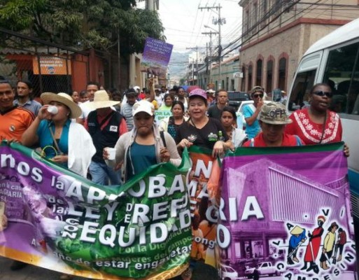 Día de manifestaciones en Tegucigalpa