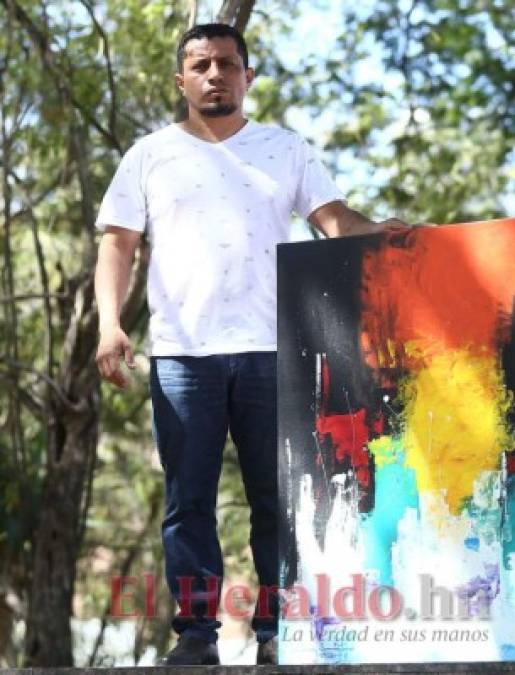 FOTOS: Yimy Santos, el pintor hondureño que llevará sus obras a Argentina
