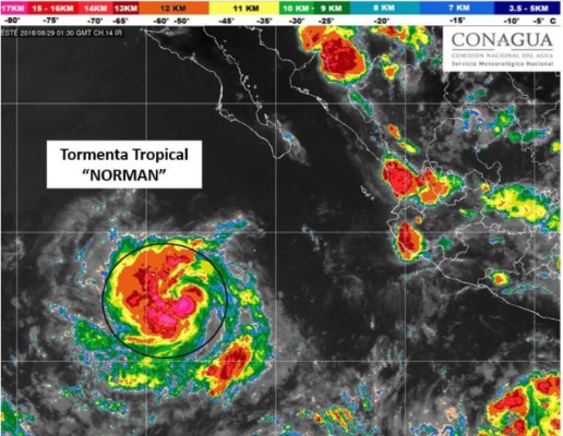 Se forma la tormenta tropical Norman en el Pacífico este