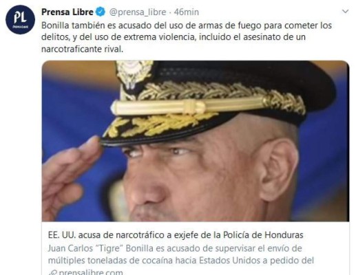 Acusación de EEUU contra 'El Tigre' Bonilla hace eco en el mundo: Medios internacionales lo informan