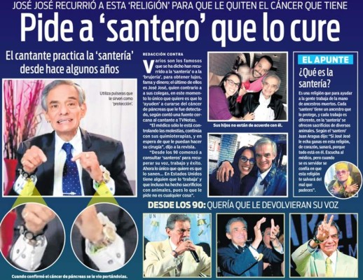 José José recurre a la santería para curarse del cáncer