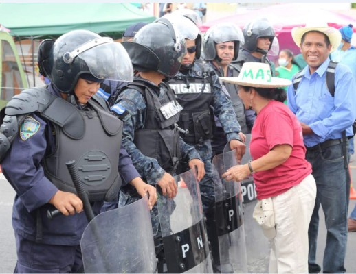 Protesta contra la minería en Tegucigalpa