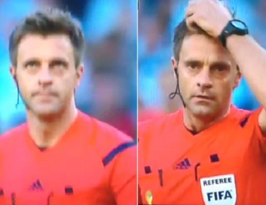 El árbitro se peinó durante la final del Mundial