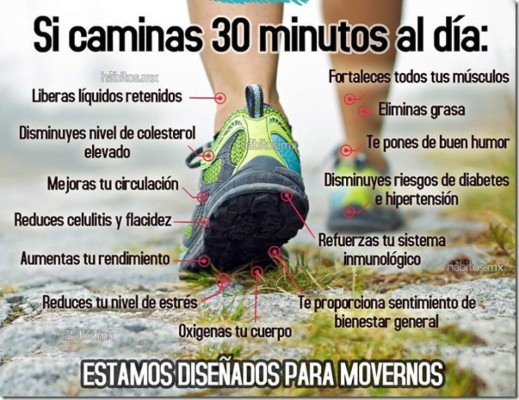 Sabes cuál es la importancia de caminar por 30 minutos