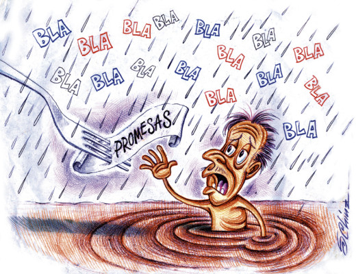 Aspirantes presidenciales desalientan con promesas
