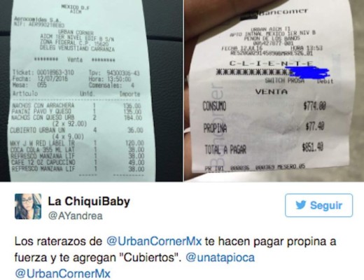 Le apodan #LadyCubiertos tras quejarse por cobro en restaurante