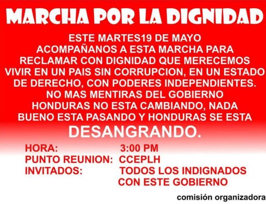 Partido Liberal marchan por la dignidad