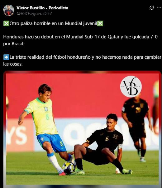 Triste realidad Da lástima: La reacción de la prensa tras paliza a Honduras en el Mundial Sub-17