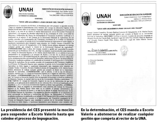 Consejo de Educación Superior (CES) suspende a Marlon Escoto como rector de la Universidad Nacional de Agricultura