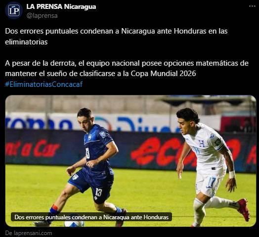 Paso firme Se vale soñar: Reacción de la prensa tras triunfo de Honduras sobre Nicaragua